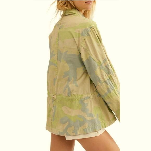 Free People | Camo Military Jacket Green Gray Camoflauge - Picture 13 of 13